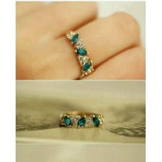 9038 Hot Sales fashion Vintage created gemstone Crystal ring for Women