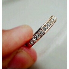 9045 Korean trend simple single row of small crystal ring