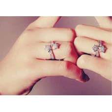 9060 Fashion Imitation Ladies Ring Double Pentagram ring