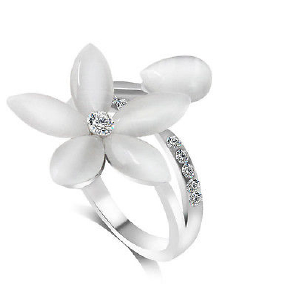 9065 Women Alloy Flower Design Finger Ring Wedding Ring Gift 9065 Women Alloy Flower Design Finger Ring Wedding Ring Gift