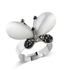 9067  Women Alloy Butterfly Design Finger Ring Wedding Ring