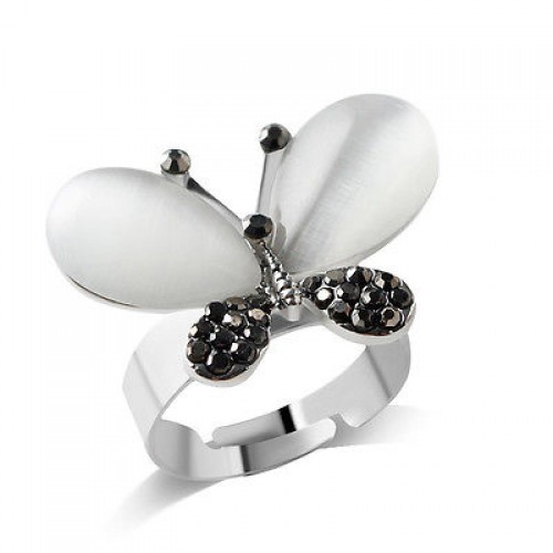 9067  Women Alloy Butterfly Design Finger Ring Wedding Ring