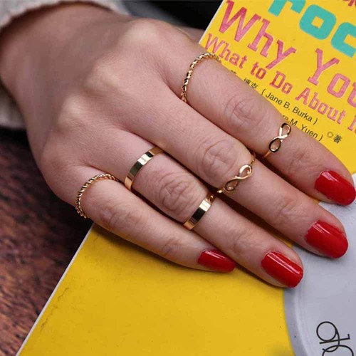 9076 6pcs / Set ring Bohemian Turks Ring Midi Set Steampunk For 8 words Charm