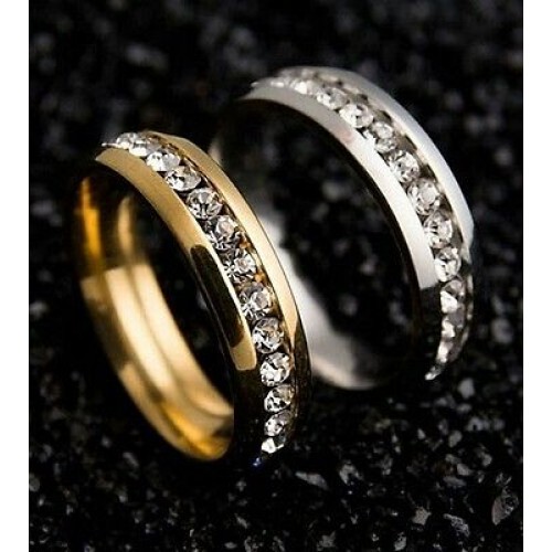 9079 Stainless Steel Rings for Men Women Gold Plated Wedding Bands rings