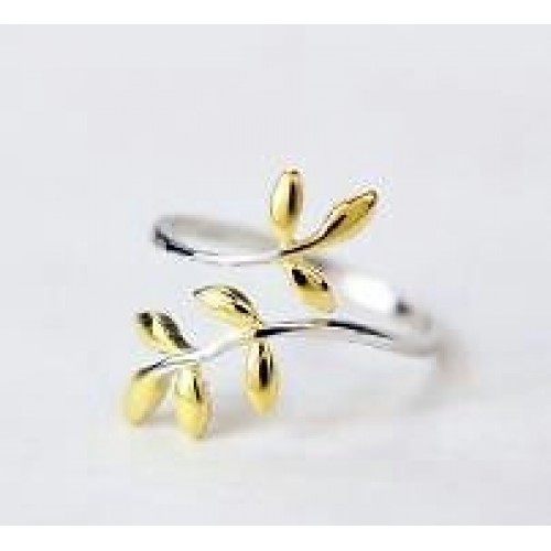 9084 New leaf shaped ring for couples