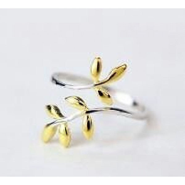 9084 New leaf shaped ring for couples