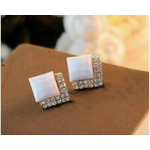 #1010 New trend fashion Retro Square luxury imitation diamond earrings