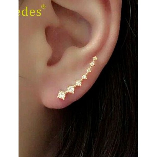 #1032 Newly Design Rhinestone Crystal Earrings Ear cuff  Stud Earrings