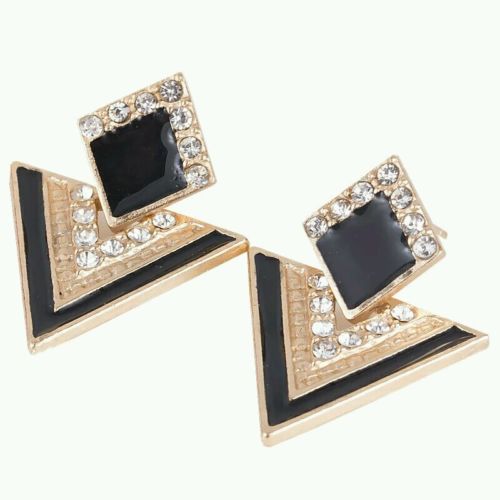 #1034 Chromophous Summer Triangle Style For Women Vintage Brand Crystal Earrings