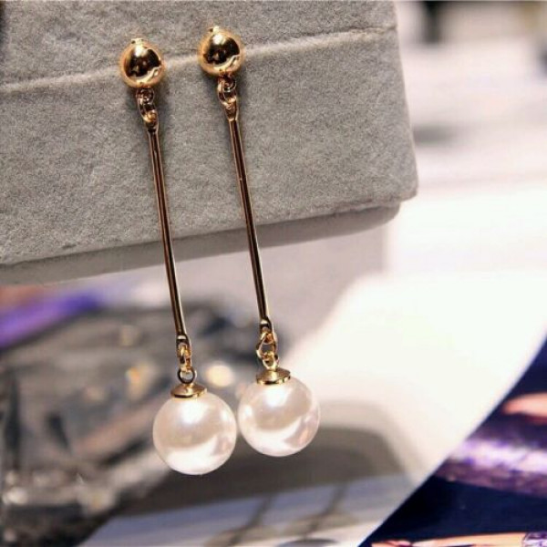 #1057 2016 Korean Fashion Pearl Long Tassel Earrings #1057 2016 Korean Fashion Pearl Long Tassel Earrings