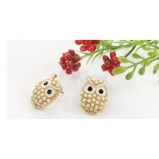 #1067 South Korean jewelry bead owl shaped earrings