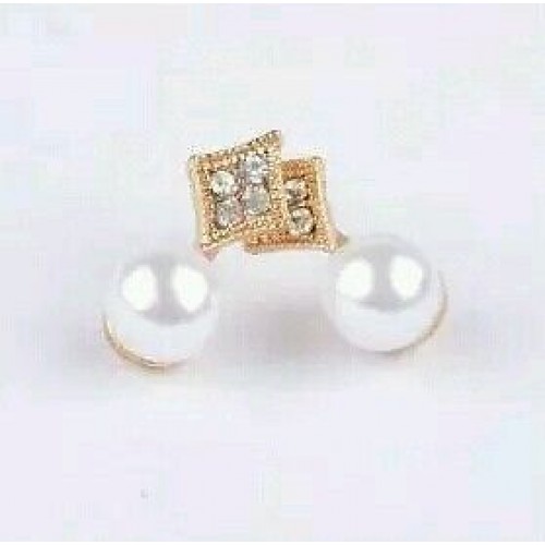 #1070 Korean imitation pearl crystal earrings female girl best gift