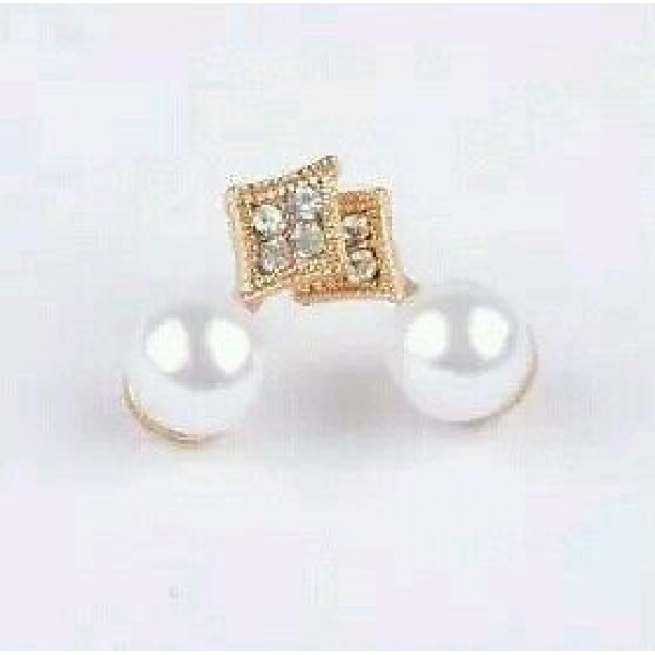#1070 Korean imitation pearl crystal earrings female girl best gift