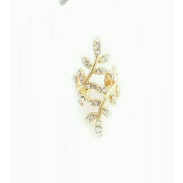 #1074 Gold Color Korean Style Cute Without Pierced Plum Flowers Ear Clip Earring