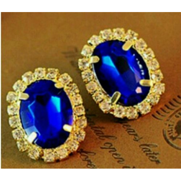 #1127 Korean Version Of The New Hot Models Full Fashion Gem Earrings Crystal