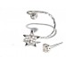 1 Pc Women's Fashion Silver Plated Rhinestone Ear Cuff Warp Clip Ear Stud