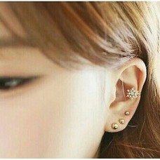 #1161 South Korea three-piece fashion line bead earrings from stars 3pcs/lot