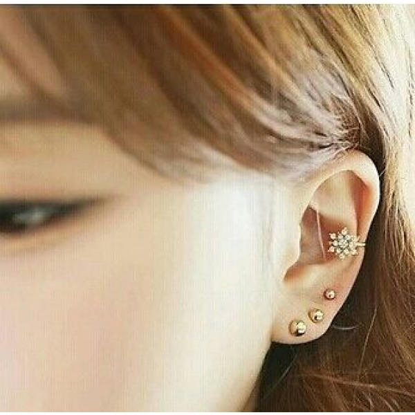 #1161 South Korea three-piece fashion line bead earrings from stars 3pcs/lot #1161 South Korea three-piece fashion line bead earrings from stars 3pcs/lot