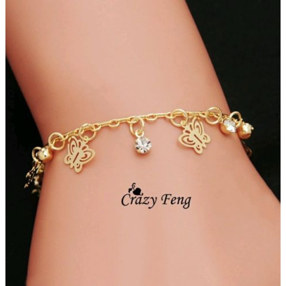 Gold Plated Erfly Shape Bracelets For Women Hand Chain 3054 Gold Plated Erfly Shape Bracelets For Women Hand Chain