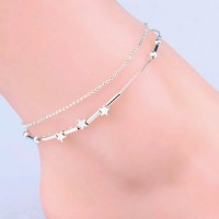 2006 Little Star Pentagram Silver Plated Anklet Foot  Bracelet