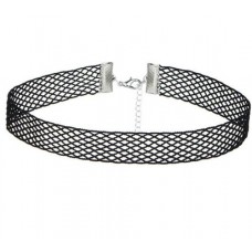 #8002 Fashion Gothic Sexy Black Lace Flower Hollow Short Choker Necklace
