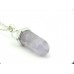#7097 European and American fashion soul warhead warhead natural stone opal amethyst crystal crystal hexagonal column pendant necklace
