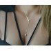 #7038 New Fashion Simple Gold Plated crystal Chain Necklace