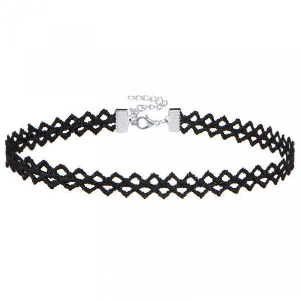 #8062 New Fashion 18Pcs/set Women Black Rope Choker Necklace