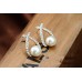 #1001 Crystal Rhinestone simulated pearl Bowknot Design Girls Ear Stud Earring