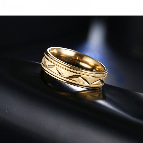 #9087 Stainless Steel Ring Women and Men Handsome 18k Gold Plated Fashion ring #9087 Stainless Steel Ring Women and Men Handsome 18k Gold Plated Fashion ring