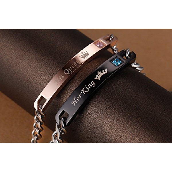 3110 His Queen Her King Couple Bracelet for Men and Women 3110 His Queen Her King Couple Bracelet for Men and Women