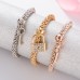 #3092 3Pc Hot Sale Fashion Personality Lock & key Shape Bracelet All-Match