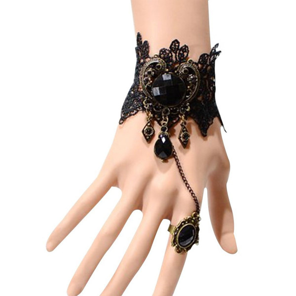 #3070 Vintage Lace Wristband Bracelet Finger Ring Butterfly Bracelet #3070 Vintage Lace Wristband Bracelet Finger Ring Butterfly Bracelet