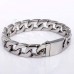 3106 Davieslee Mens Bracelet 316L Stainless Steel Bracelet Silver Color Curved Curb Link Chain Wholesale Jewelry 