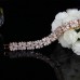 3107 Zircons Women Fashion Jewelry Gorgeous Silver Color Spring Flower Cubic Zirconia Connected Tennis Bracelet 