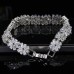 3107 Zircons Women Fashion Jewelry Gorgeous Silver Color Spring Flower Cubic Zirconia Connected Tennis Bracelet 