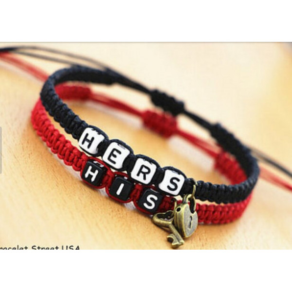 3109 Couple Bracelets His Her key lock For Girls and Boys 3109 Couple Bracelets His Her key lock For Girls and Boys