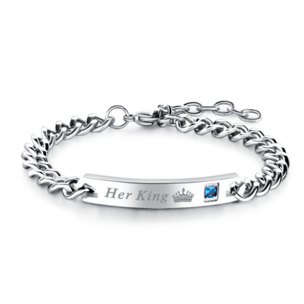 3111 His Queen & Her King Bracelets – Stainless Steel 3111 His Queen & Her King Bracelets – Stainless Steel
