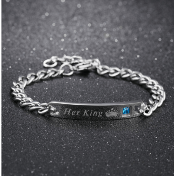 3111 His Queen & Her King Bracelets – Stainless Steel 3111 His Queen & Her King Bracelets – Stainless Steel