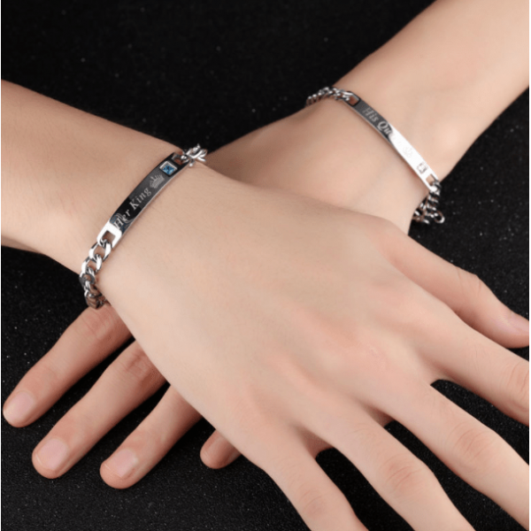 3111 His Queen & Her King Bracelets – Stainless Steel 3111 His Queen & Her King Bracelets – Stainless Steel
