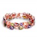 3108  Mona Lisa Multi color Cubic Zircon Bracelets Bangles Luxury Wedding Bracelets for Women Crystal Jewelry