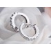 1361 Fashion Silver Plated Round Clear Rhinestone Crystal Cuff Earring Hoop Ear Stud