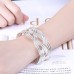 #3037 Hot sale fashion women knitted twisted metal rattan Bracelets & Bangles