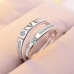 9341 Couple Zircon Thin Rings For Women Men Wedding Bridal Prong  Crystals  High Quality Noble Anneaux