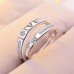 9341 Couple Zircon Thin Rings For Women Men Wedding Bridal Prong  Crystals  High Quality Noble Anneaux