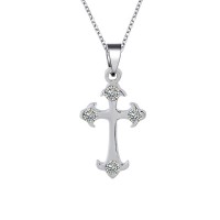 7100 Cross Necklaces, Silver Cross Necklaces, White Gold Cross