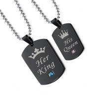 7103 Her King His Queen Couple Pendant For Boy and Girl