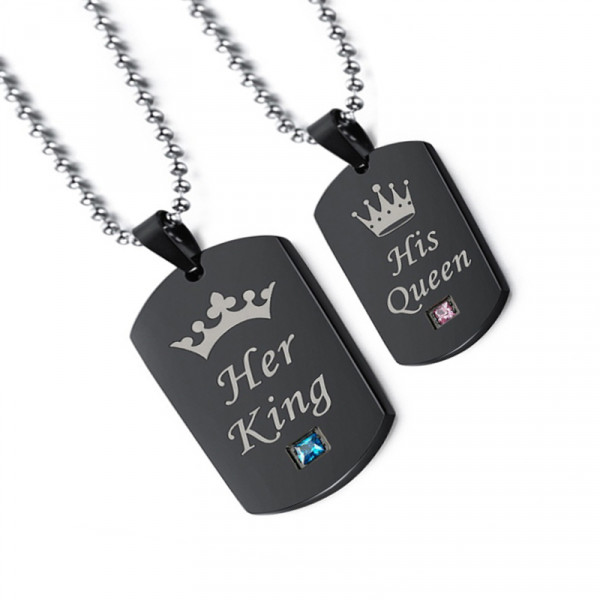 7103 Her King His Queen Couple Pendant For Boy and Girl 7103 Her King His Queen Couple Pendant For Boy and Girl
