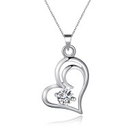 7098 Lover heart shape crystal pendant for Girls