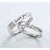 9288 Sterling Silver Love You Forever Couple Rings Adjustable Ring Best Gift 